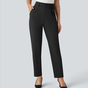 Halara High Waisted Pocket Solid Work Tapered Pants